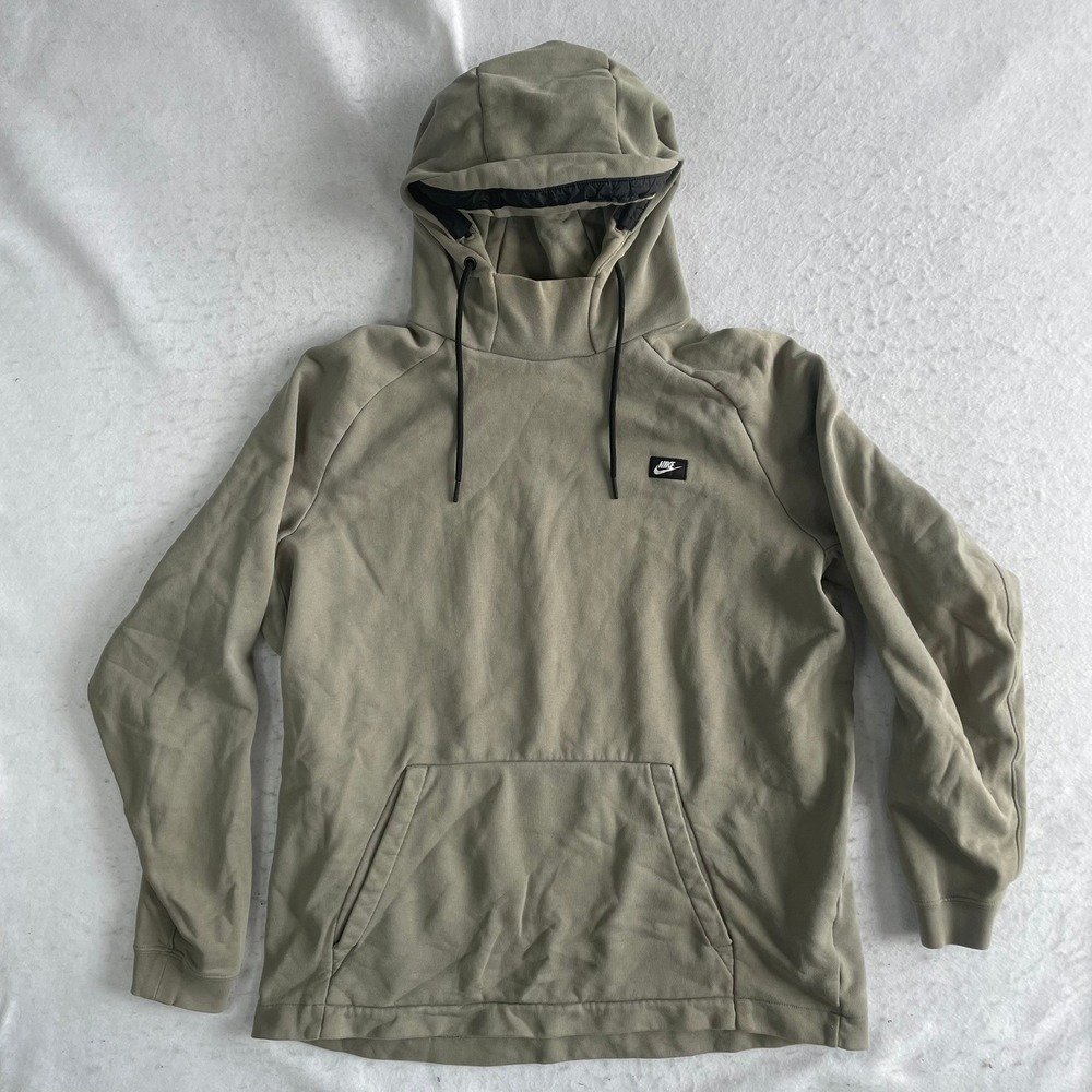 Nike Pullover Hoodie Mens XL Olive Green Sportswear Fleece 805128-004